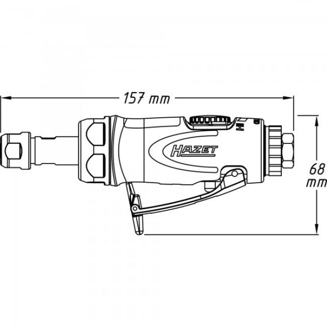 Preview: Druckluft Stabschleifer gerade